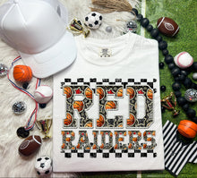 Load image into Gallery viewer, Basketball Faux Embroidery Checkered Mascots DROPDOWN TRANSFER CAP