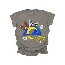 Load image into Gallery viewer, Bow + Flower Football Team DROPDOWN TRANSFER MWG JUNE 25