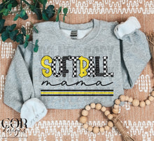 Load image into Gallery viewer, Softball Mama Checkered Color Dropdown TRANSFER FEB COR
