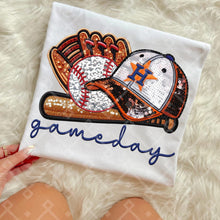 Load image into Gallery viewer, Gameday Sequin Baseball Hat Glove Teams Dropdown TRANSFER CCD INS