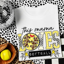 Load image into Gallery viewer, This Mama Loves Softball Leopard Checker TRANSFER DWS FEB 26