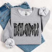 Load image into Gallery viewer, Retro Doodle Mascot BW Dropdown TRANSFER SWD TEMP