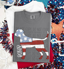 Load image into Gallery viewer, Patriotic Dog Designs White Text SWD MAY DROPDOWN TRANSFER