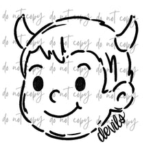 Load image into Gallery viewer, Doodle Single Color Mascots Dropdown TRANSFER