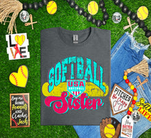 Load image into Gallery viewer, Distressed Softball Family DROPDOWN TRANSFER MAR 26