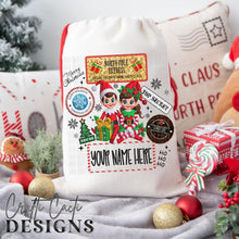 Load image into Gallery viewer, Santa Sacks Faux Embroidery CUSTOMIZED DTF DROPDOWN Transfer CCD