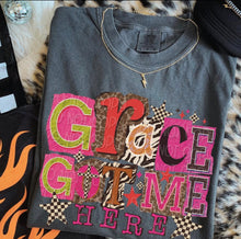 Load image into Gallery viewer, Grace Got Me Here Leopard Checker Block Letters TRANSFER DWD NOV 25