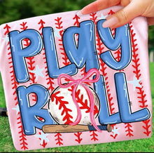 Load image into Gallery viewer, Play Ball Baseball Stripes Stars TRANSFER ET MAR 26