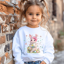 Load image into Gallery viewer, Easter Bunny Pastel Paint Pink Bow TRANSFER SDD FEB 26