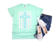 Load image into Gallery viewer, Polka Stripes Blue Cross TRANSFER TCC MAR 26