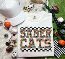 Load image into Gallery viewer, Basketball Faux Embroidery Checkered Mascots DROPDOWN TRANSFER CAP