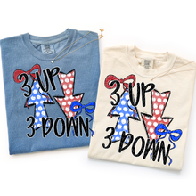 Load image into Gallery viewer, 3 Up 3 Down Polka Red Blue Bows TRANSFER CSD FEB 26