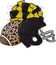 Load image into Gallery viewer, Football Pom Helmet (Add Name) Customized DTF TRANSFER