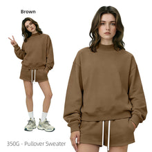 Load image into Gallery viewer, Women’s Blank Mock Neck Pullover & Short Set 12 Colors