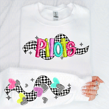 Load image into Gallery viewer, Bright Checkered Mascot With Sleeve Option DTF TRANSFER CSD