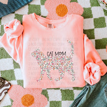 Load image into Gallery viewer, Floral Cat Mom DROPDOWN TRANSFER SWD FEB