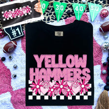 Load image into Gallery viewer, Pink Checkered Floral Faux Embroidery Mascot TRANSFER CAP DEC