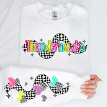 Load image into Gallery viewer, Bright Checkered Mascot With Sleeve Option DTF TRANSFER CSD