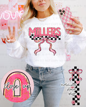 Load image into Gallery viewer, Sweet Bow Checkered Mascots With SLEEVE OPTION TRANSFER CAP JAN