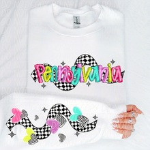 Load image into Gallery viewer, Bright Checkered States(All 50 states available) DTF TRANSFER