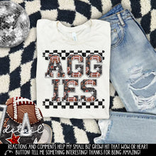 Load image into Gallery viewer, Football Faux Embroidery Checkered Mascots DROPDOWN TRANSFER CAP 24