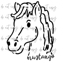 Load image into Gallery viewer, Doodle Single Color Mascots Dropdown TRANSFER