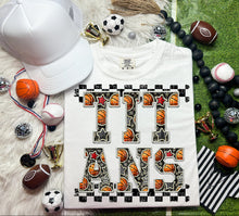 Load image into Gallery viewer, Basketball Faux Embroidery Checkered Mascots DROPDOWN TRANSFER CAP