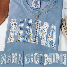 Load image into Gallery viewer, Blue Floral Plaid Titles DROPDOWN TRANSFER ET APR 26