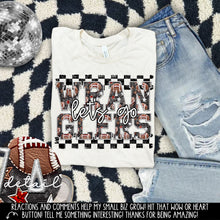 Load image into Gallery viewer, Let’s Go Football Faux Embroidery Checkered Mascots DROPDOWN TRANSFER CAP 24
