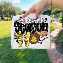 Load image into Gallery viewer, My Favorite Season Softball Bow Bat Mitt TRANSFER SDD FEB 26