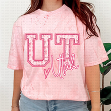 Load image into Gallery viewer, Pink Coquette Bow Heart State(all 50 states available) TRANSFER ECHT MAR