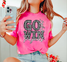 Load image into Gallery viewer, Go Fight Win Checkered Rhinestone Mascots DROPDOWN TRANSFER FDC 24