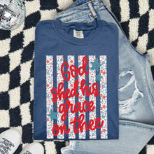 Load image into Gallery viewer, God Shed His Grace Floral Stripes TRANSFER TCC ET MAR 26