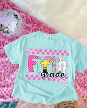 Load image into Gallery viewer, Checker Pink Dalmatian Purple Plaid School Grades DROPDOWN TRANSFER