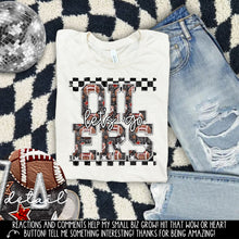 Load image into Gallery viewer, Let’s Go Football Faux Embroidery Checkered Mascots DROPDOWN TRANSFER CAP 24