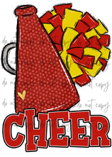 Load image into Gallery viewer, Cheer Megaphone (Add Name) Customized DTF TRANSFER