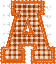 Load image into Gallery viewer, Letterman Stitch Alpha Customized DROPDOWN DTF TRANSFER BIA 26