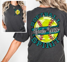 Load image into Gallery viewer, Softball Spirit With Pocket Customized DROPDOWN DTF TRANSFER BIA