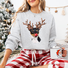 Load image into Gallery viewer, Christmas Red Nose Antler Dogs Dropdown TRANSFER