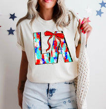 Load image into Gallery viewer, RWB Brushstroke Bow States (all 50 states available) TRANSFER CST MAY