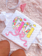 Load image into Gallery viewer, Floral Polka Gold Glitter Titles DROPDOWN TRANSFER CARTER APR 26