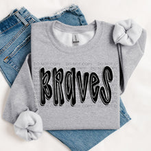 Load image into Gallery viewer, Retro Doodle Mascot BW Dropdown TRANSFER SWD TEMP