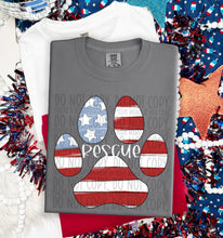 Load image into Gallery viewer, Patriotic Dog Designs White Text SWD MAY DROPDOWN TRANSFER