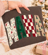 Load image into Gallery viewer, Christmas Mama Paint Arch Red Plaid TRANSFER TUESDAY