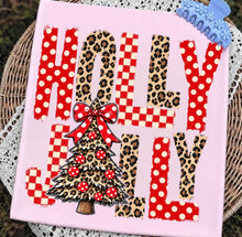 Load image into Gallery viewer, Holly Jolly Polka Leopard DROPDOWN TRANSFER TUESDAY
