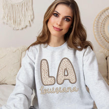 Load image into Gallery viewer, Bubble Tan Leopard Faux Embroidery States DTF TRANSFER