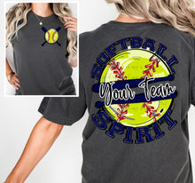 Load image into Gallery viewer, Softball Spirit With Pocket Customized DROPDOWN DTF TRANSFER BIA