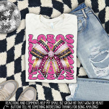 Load image into Gallery viewer, Pink Gold Rhinestone Bow Mascot DROPDOWN TRANSFER