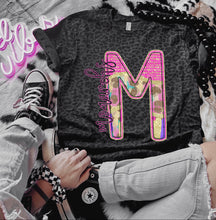 Load image into Gallery viewer, Rainbow Leopard Single Letter Mascot Dropdown TRANSFER CAP APR