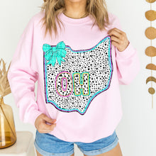 Load image into Gallery viewer, Pink Teal Dalmatian Bow States (All 50 states available) DTF TRANSFER